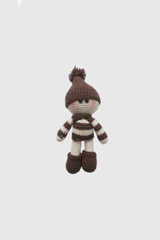 Totzee; Amigurumi Oyuncak Bebek Kahverengi; Amigurumi Doll Brown