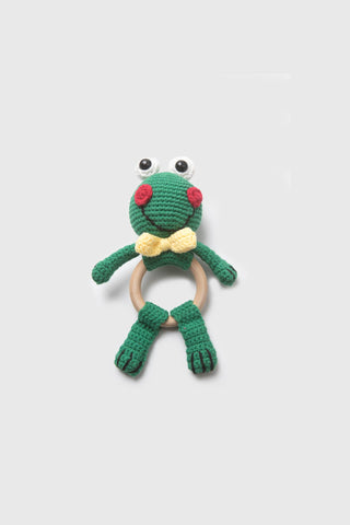 Totzee; Amigurumi Kurbağa Çıngırak Yeşil; Amigurumi Frog Rattle Green