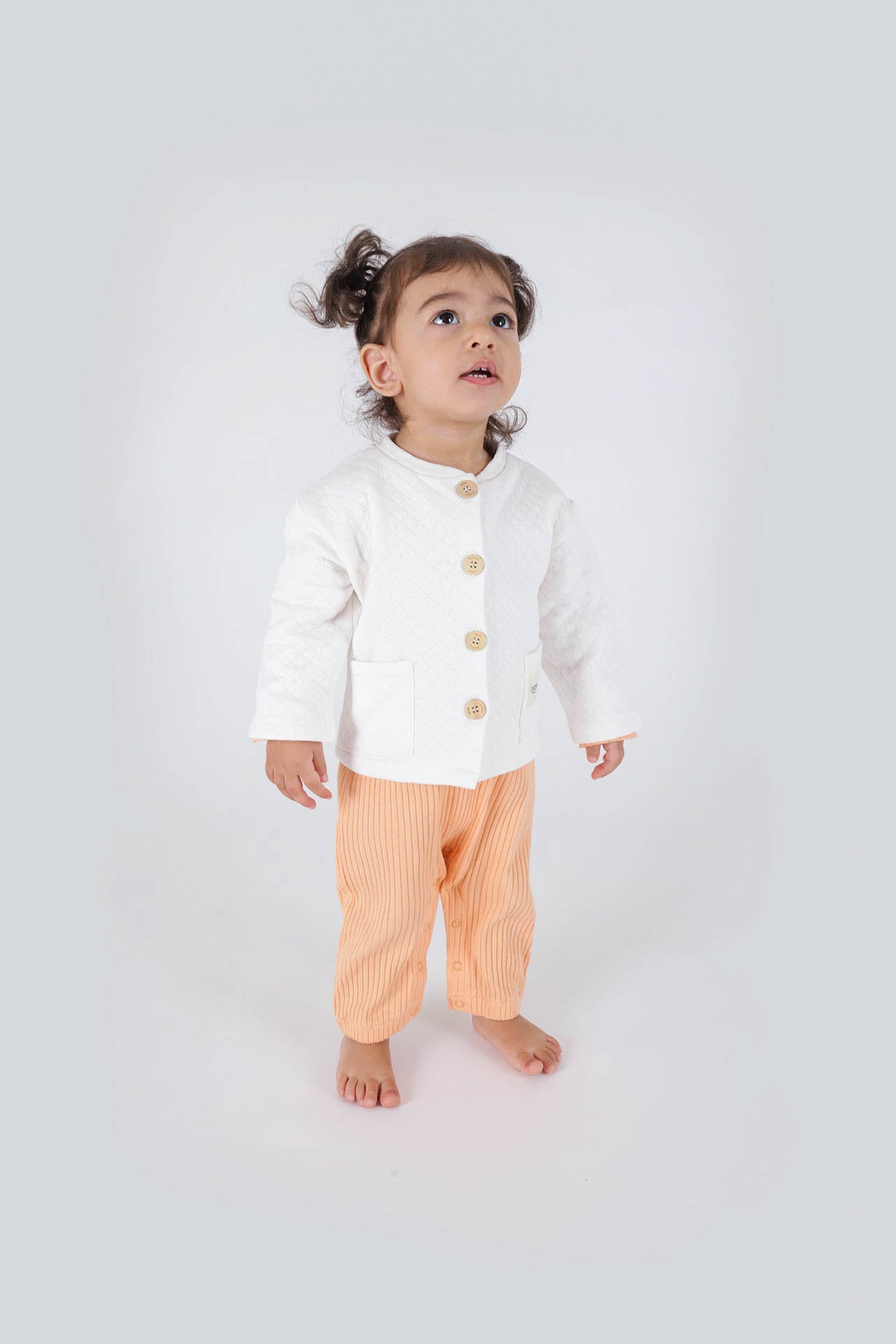 Totzee; Düğmeli Basic Ceket Ekru; Buttoned Basic Jacket Ekru