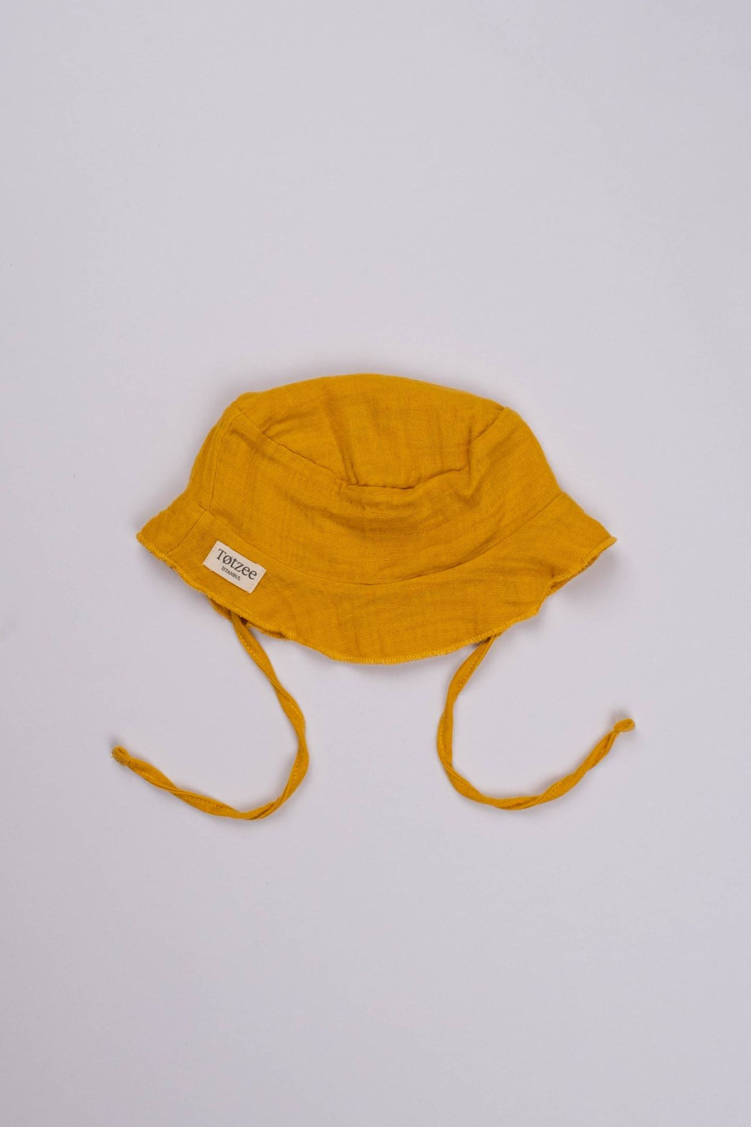 Totzee; Müslin Bucket Bağcıklı Şapka Sonbahar Sarısı; Muslin Bucket Lace Up Hat Autumn Yellow
