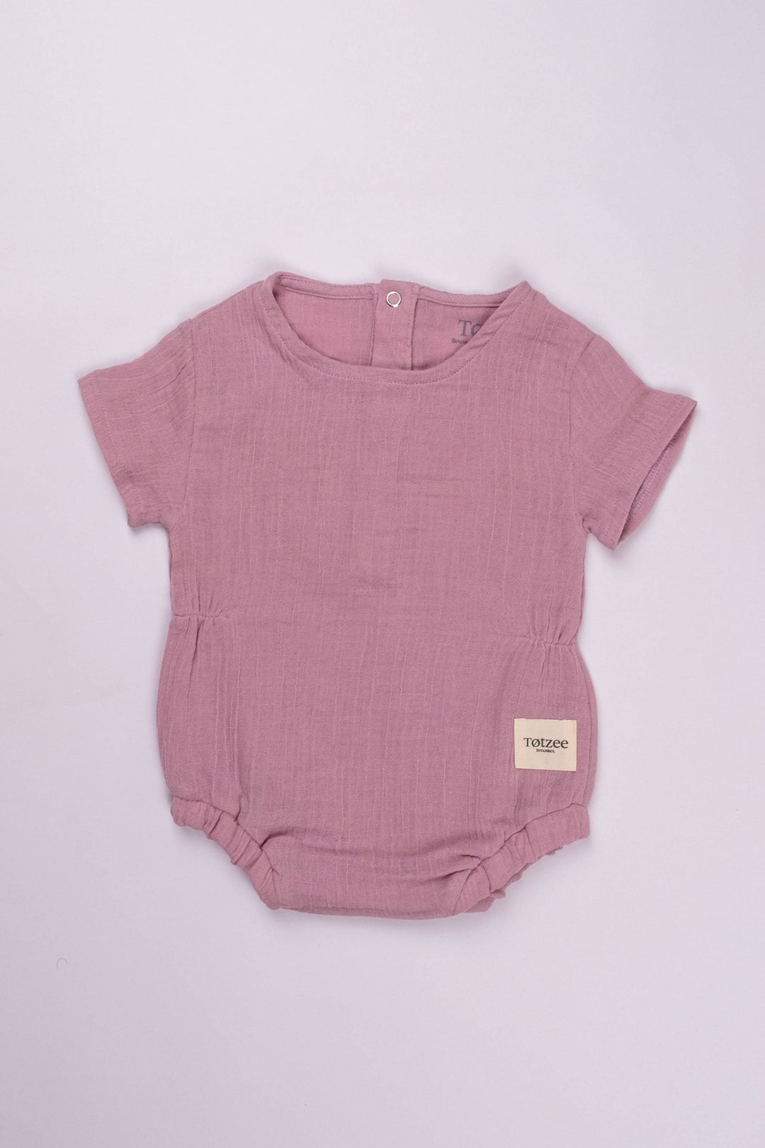Totzee; Müslin Belden Büzgülü Tulum Lila; Muslin Waist Gathered Romper Lilac
