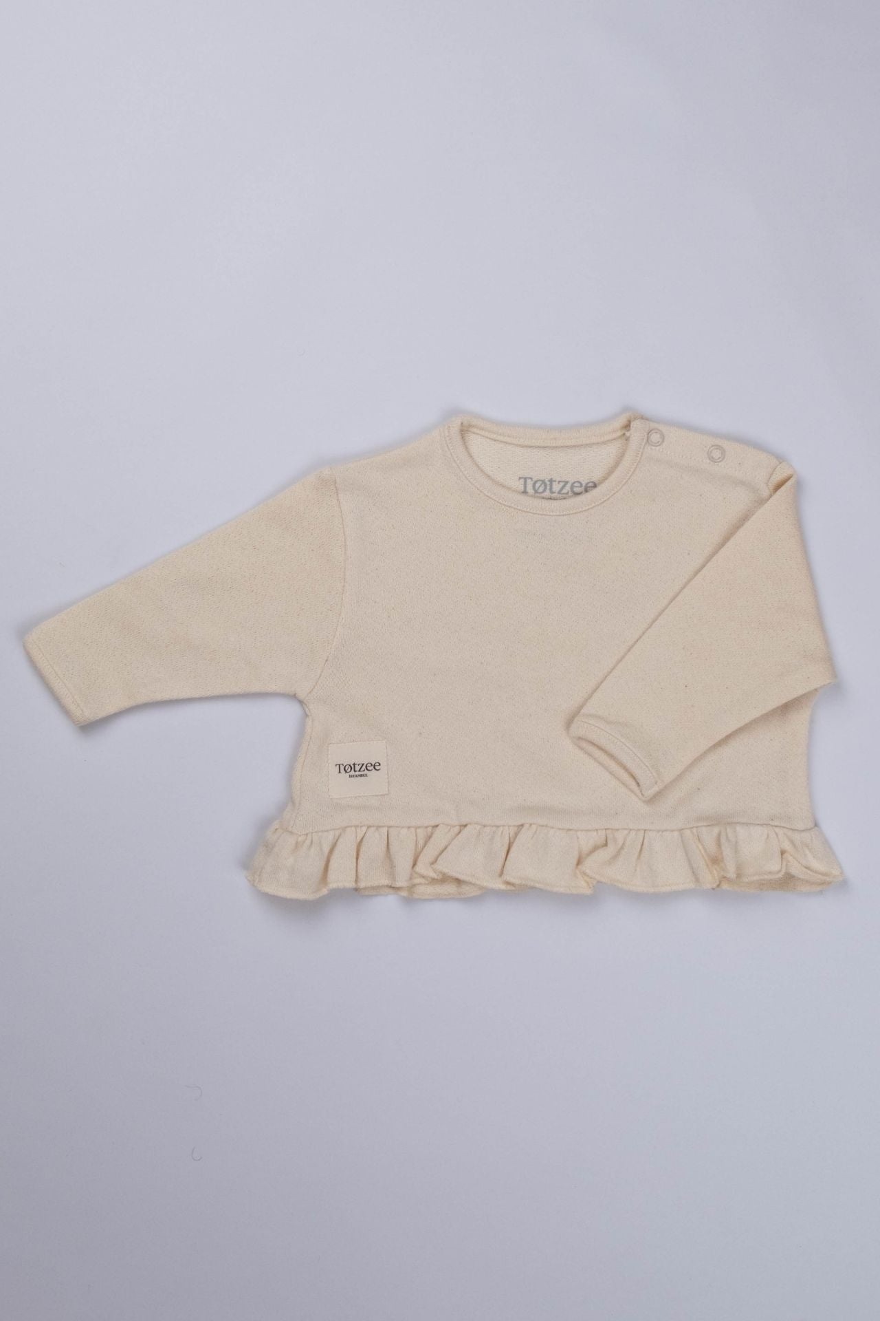 Totzee; Fırfırlı Üst Bej; Ruffled Top Beige