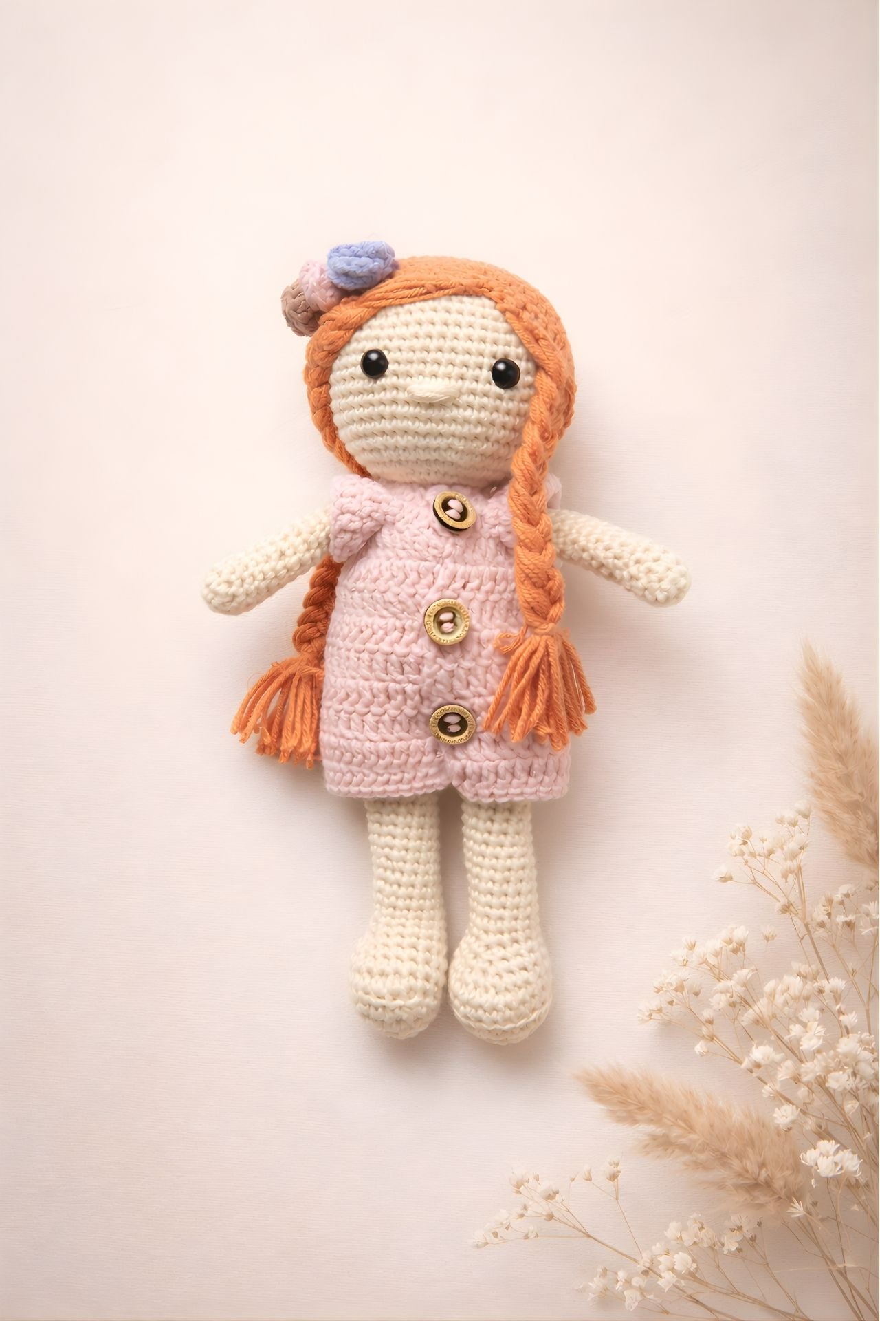 Totzee; Amigurumi Oyuncak Bebek Pembe; Amigurumi Doll Pink