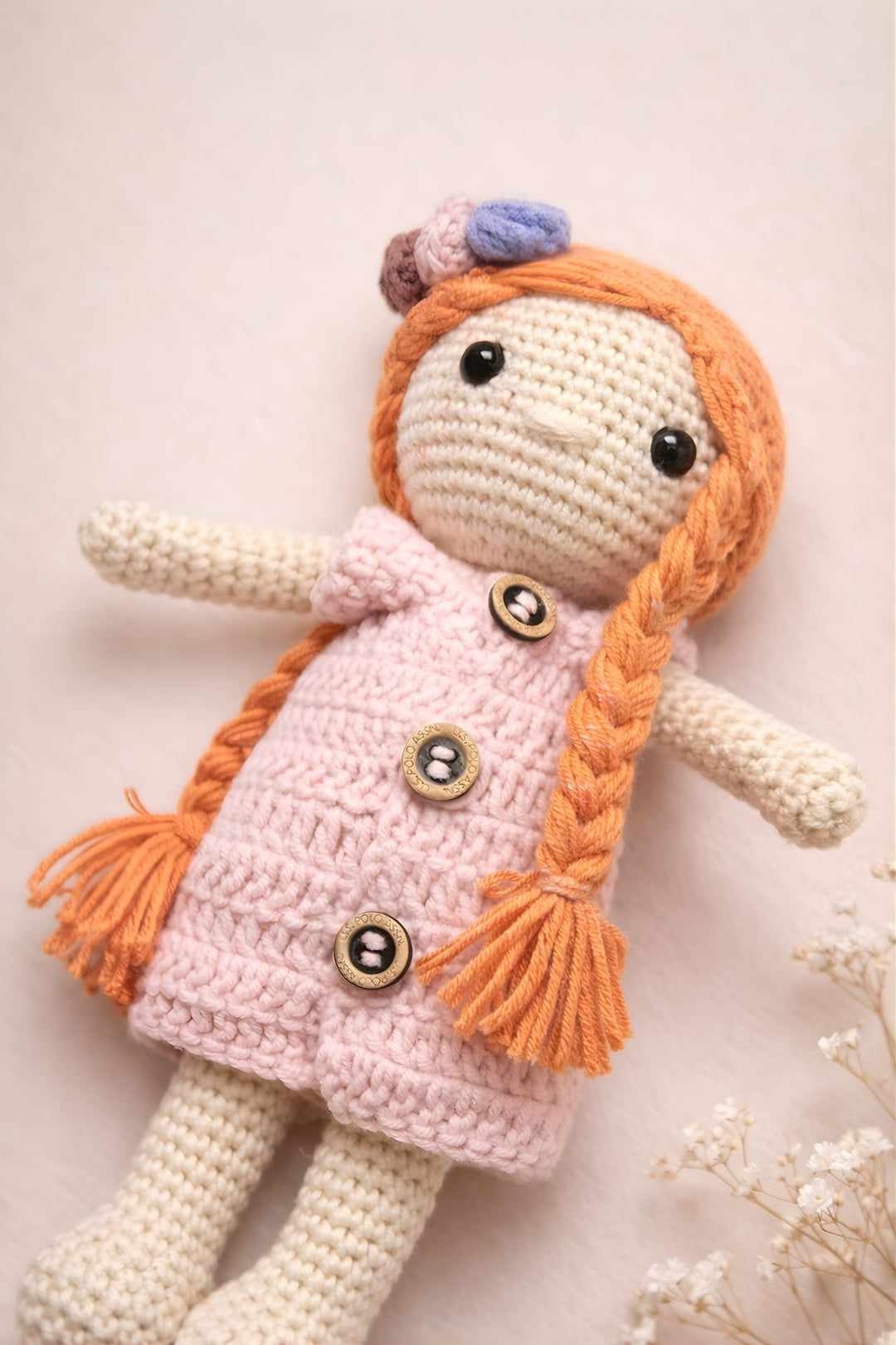 Totzee; Amigurumi Oyuncak Bebek Pembe; Amigurumi Doll Pink