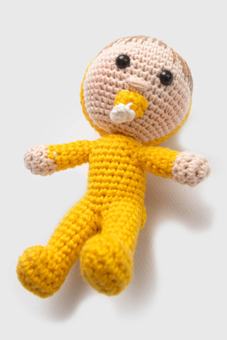 Totzee; Amigurumi Oyuncak Bebek Sarı; Amigurumi Doll Yellow