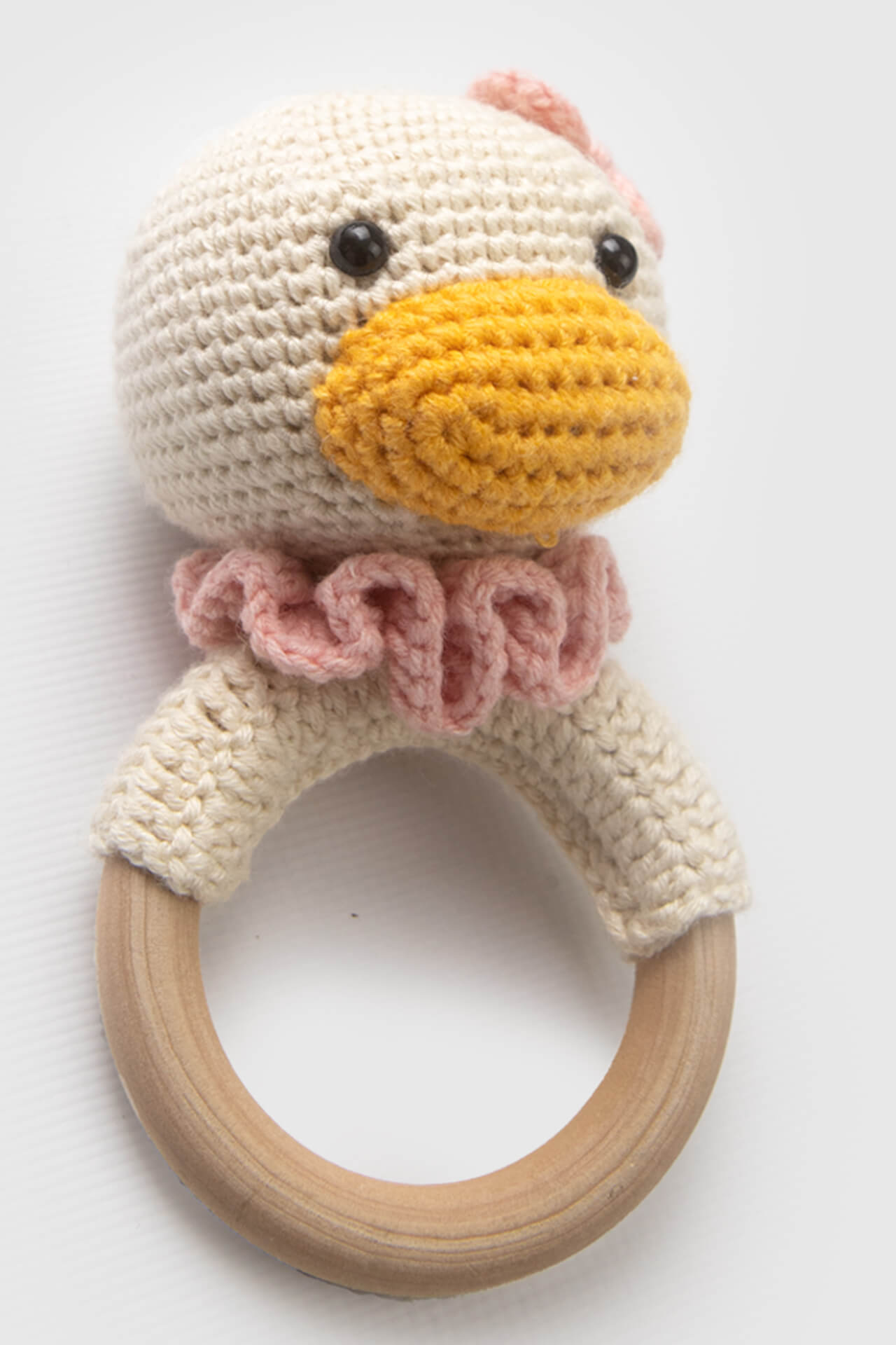 Totzee; Amigurumi Ördek Çıngırak Krem; Amigurumi Duck Rattle Cream
