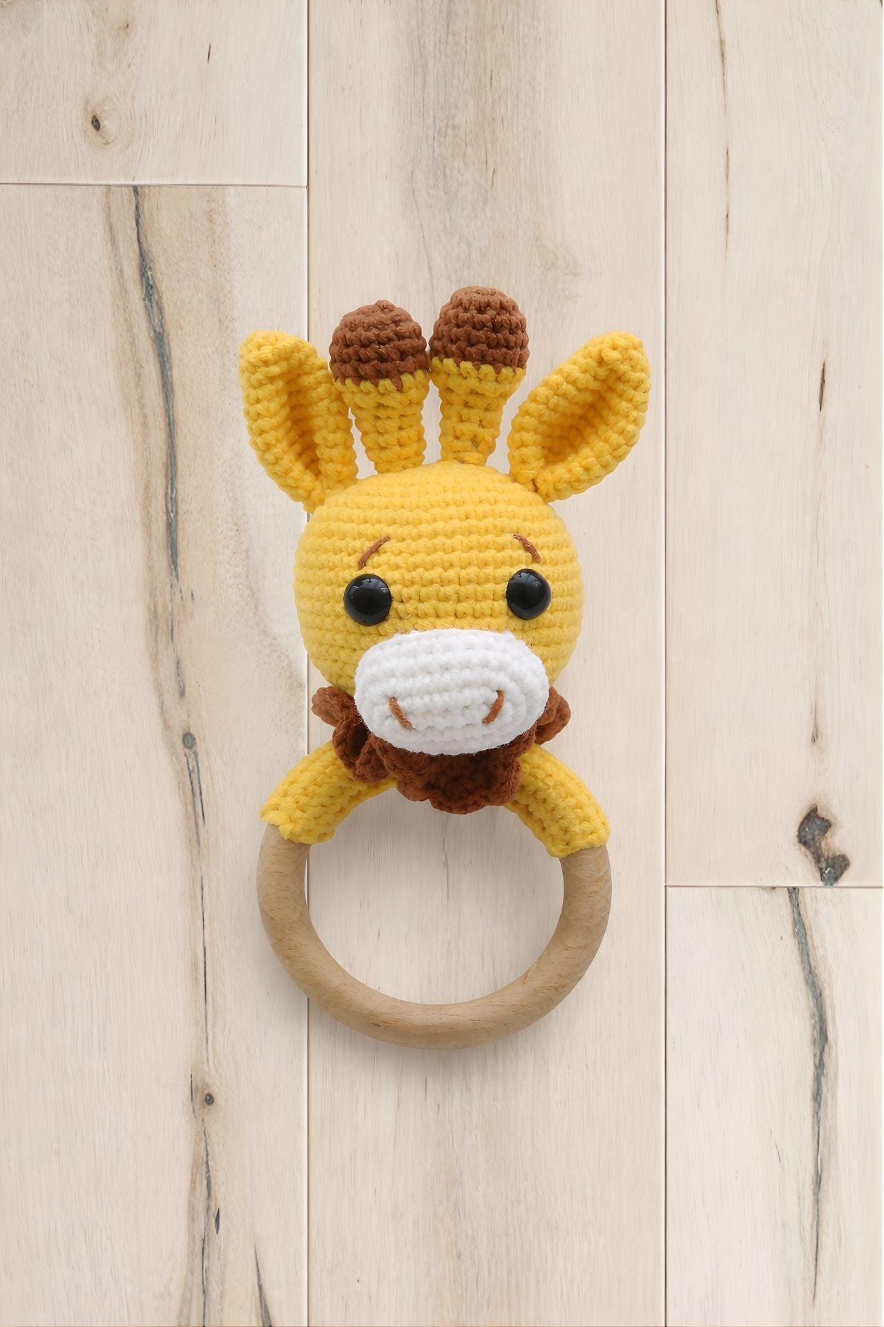 Totzee; Amigurumi Zürafa Çıngırak Açık Sarı; Amigurumi Giraffe Rattle Light Yellow