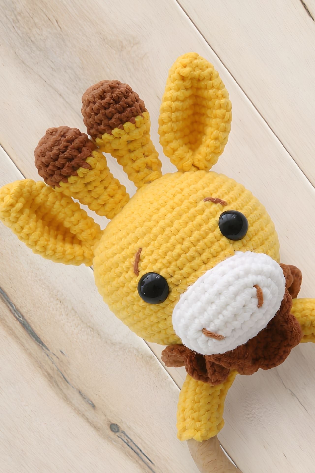 Totzee; Amigurumi Zürafa Çıngırak Açık Sarı; Amigurumi Giraffe Rattle Light Yellow
