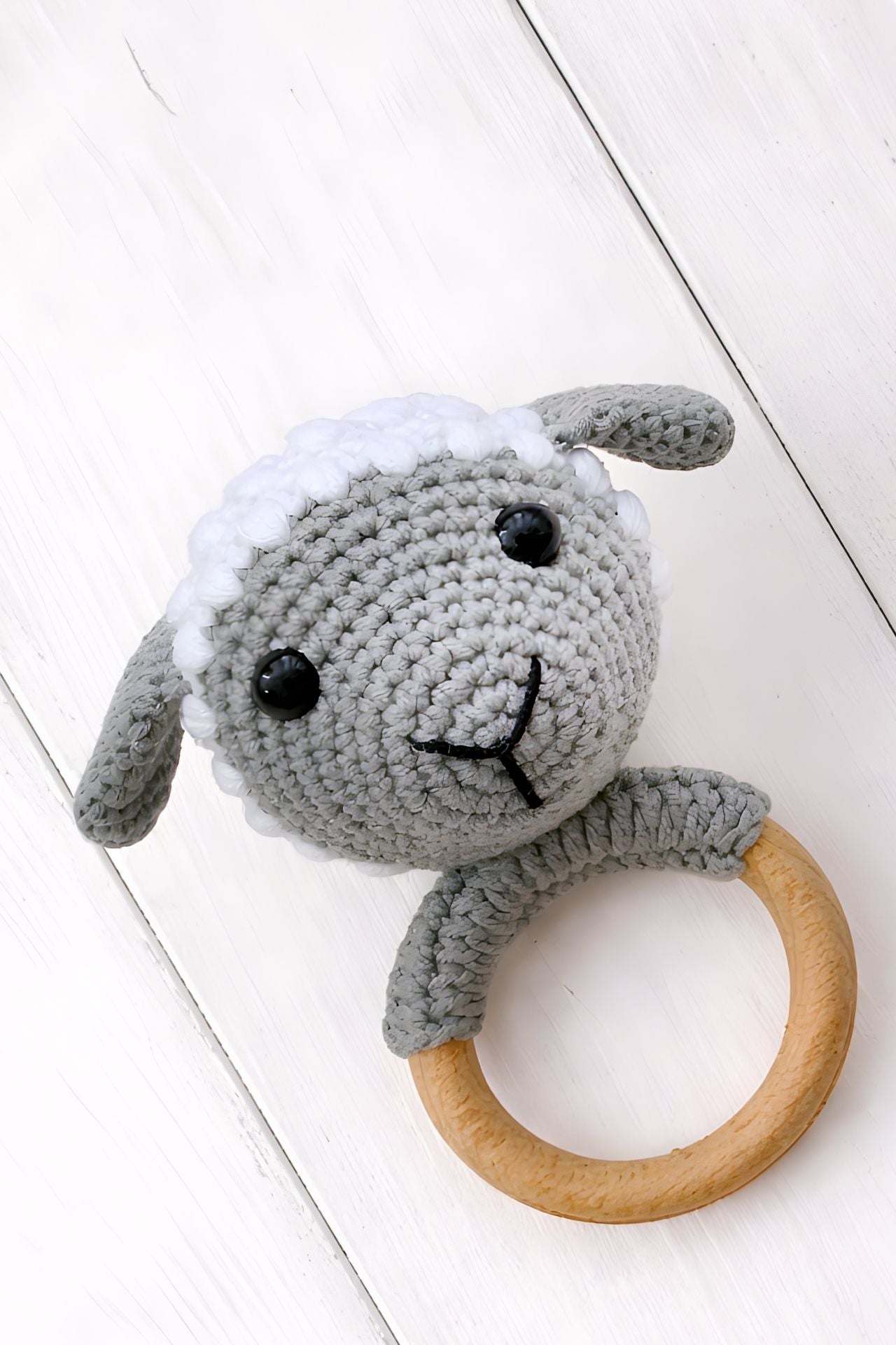 Totzee; Amigurumi Fil Çıngırak Gri; Amigurumi Elephant Rattle Gray