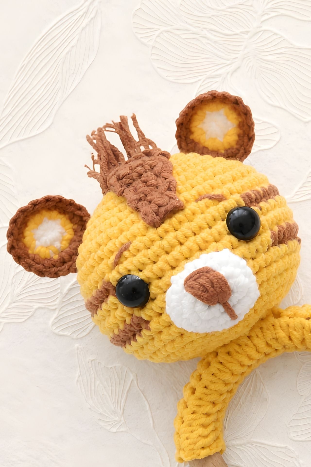 Totzee; Amigurumi Kaplan Çıngırak Sarı & Kahverengi; Amigurumi Tiger Rattle Yellow & Brown