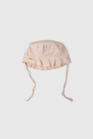 Totzee; Keten Bucket Bağcıklı Şapka Fildişi; Linen Bucket Lace Up Hat Ivory