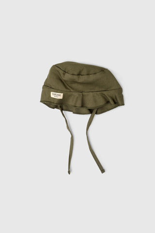 Totzee; Keten Bucket Bağcıklı Şapka Haki; Linen Bucket Lace Up Hat Khaki