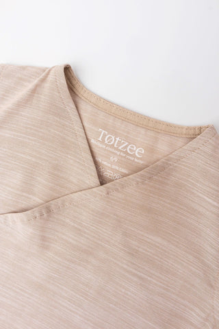 Totzee; Keten Kruvaze Tulum Badem Beji; Linen Double-Breasted Romper Almond Beige