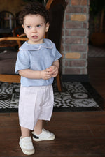 Totzee; Keten Pileli Şort Fildişi; Linen Pleated Shorts Ivory