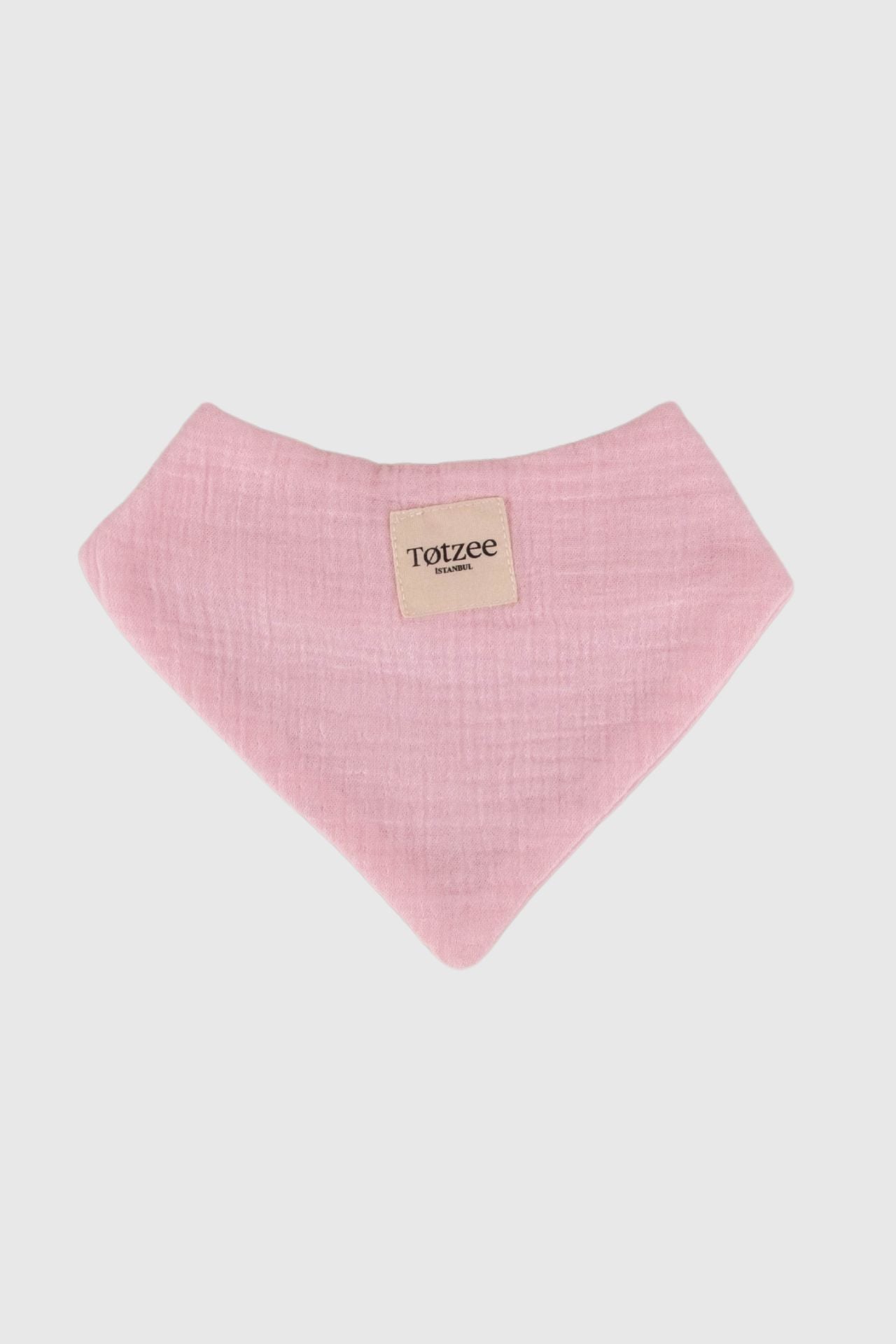 Totzee; Müslin Fular Önlük Pembe; Muslin Bandana Bibs Pink