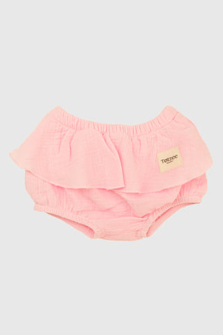 Totzee; Müslin Etekli Şort Pembe;  Müslin Bloomer Skirt Pink