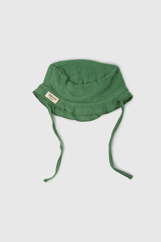 Totzee; Müslin Bucket Bağcıklı Şapka Çimen Yeşili; Muslin Bucket Lace Up Hat Irish Green