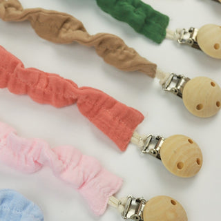 Totzee; Müslin Emzik Askısı Ekru; Muslin Pacifier Strap Ecru