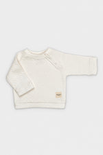Totzee; Çıtçıtlı Kapitone Sweatshirt Ekru; Quilted Snap Sweatshirt Ecru
