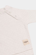 Totzee; Çıtçıtlı Kapitone Sweatshirt Ekru; Quilted Snap Sweatshirt Ecru