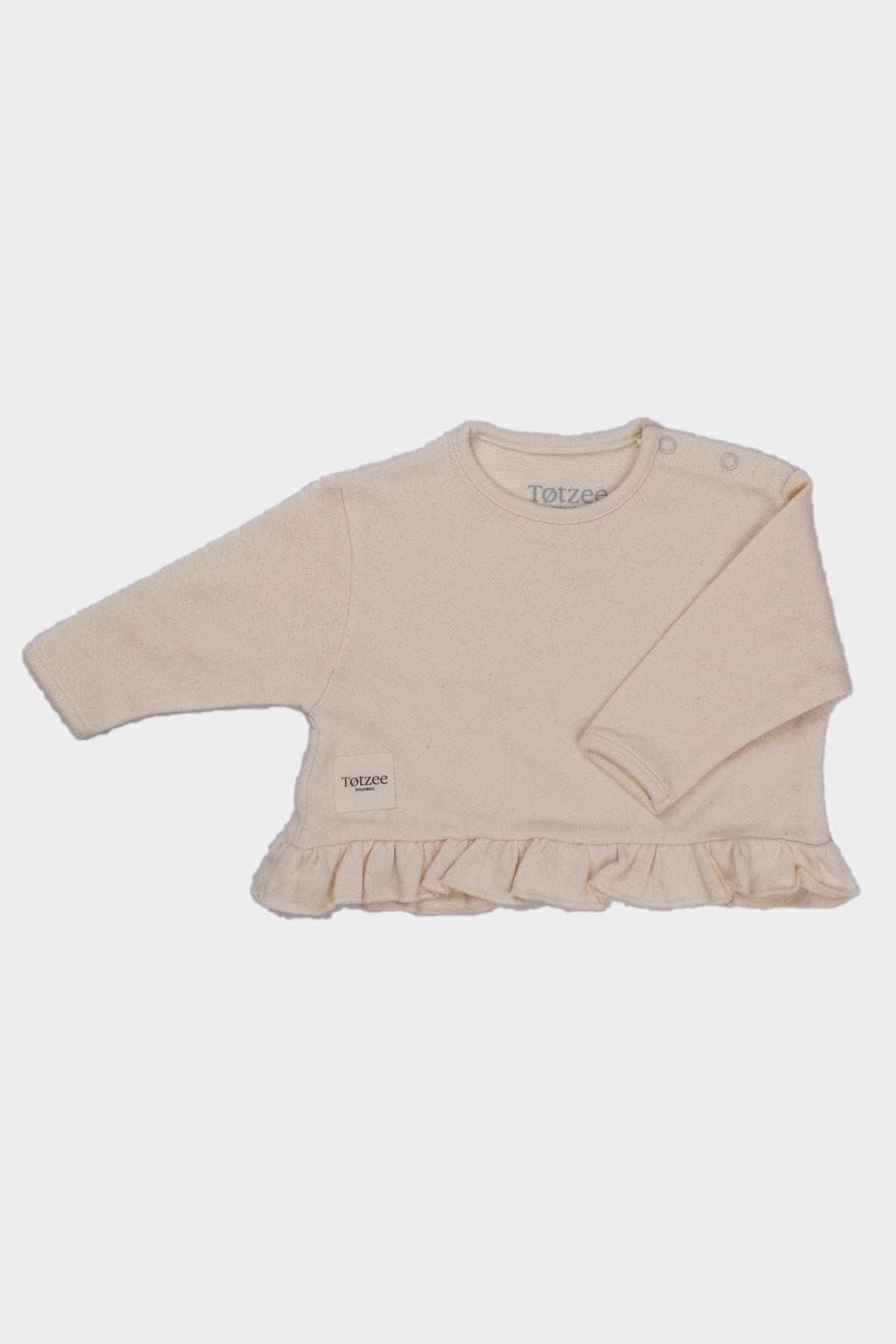 Totzee; Fırfırlı Üst Bej; Ruffled Top Beige