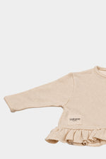 Totzee; Fırfırlı Üst Bej; Ruffled Top Beige