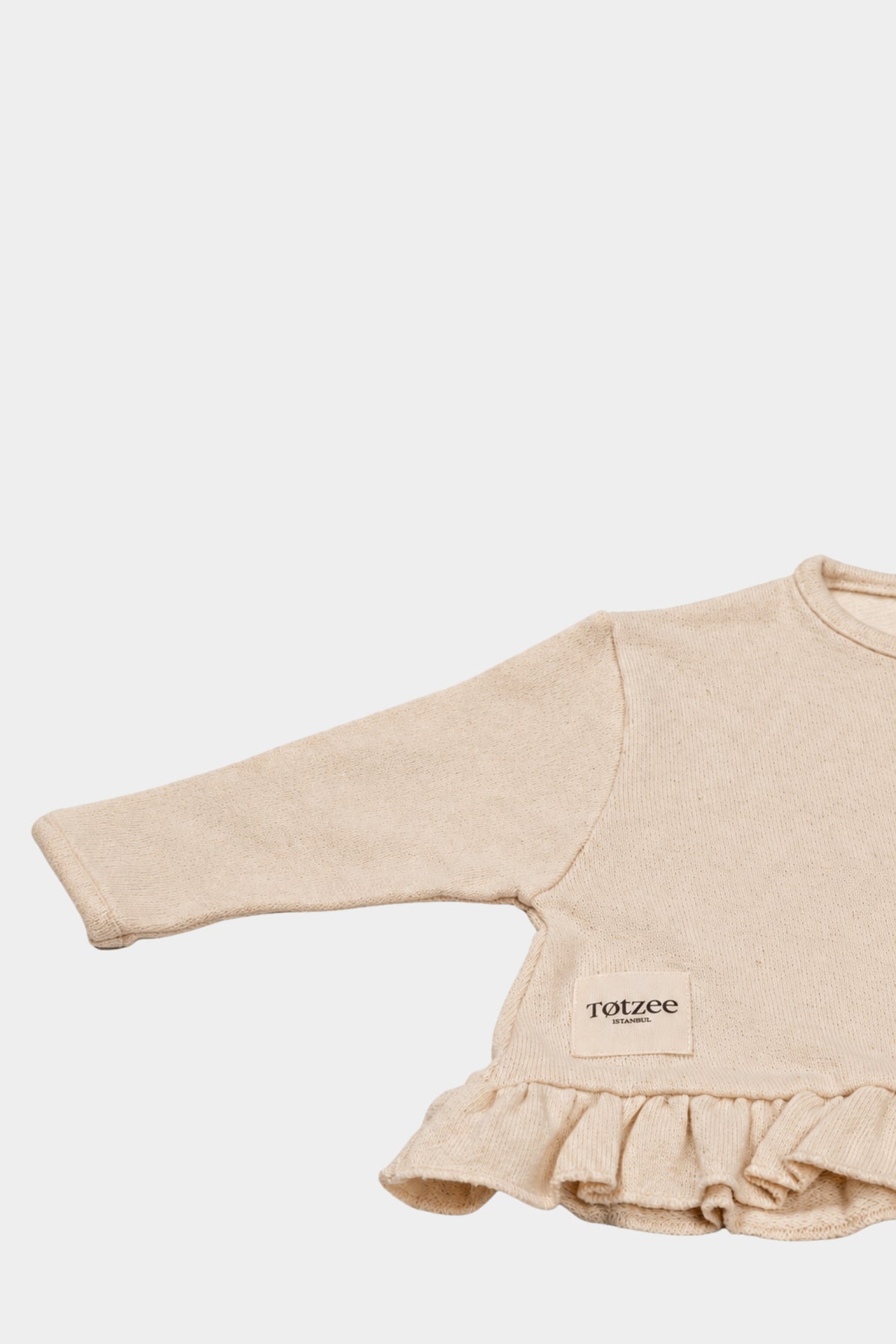 Totzee; Fırfırlı Üst Bej; Ruffled Top Beige