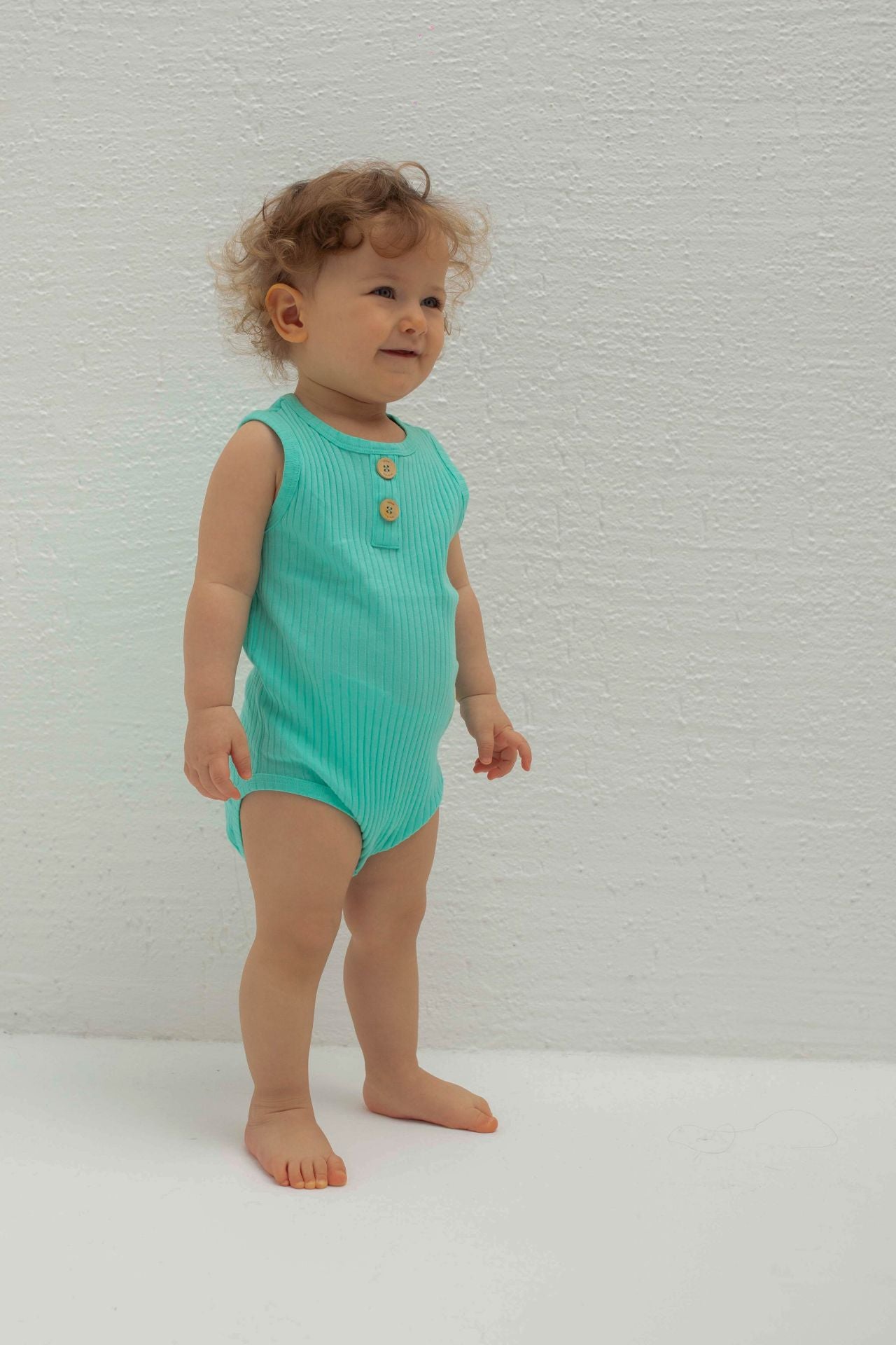 Totzee; Kolsuz Fitilli Body Mint Yeşili; Sleeveless Ribbed Body Mint Green