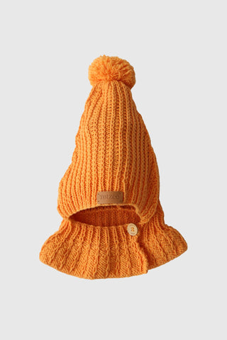 Totzee; Organik El Örgüsü Şövalye Şapka Kavuniçi; Organic Hand-Knitted Knight Hat Pale Orange