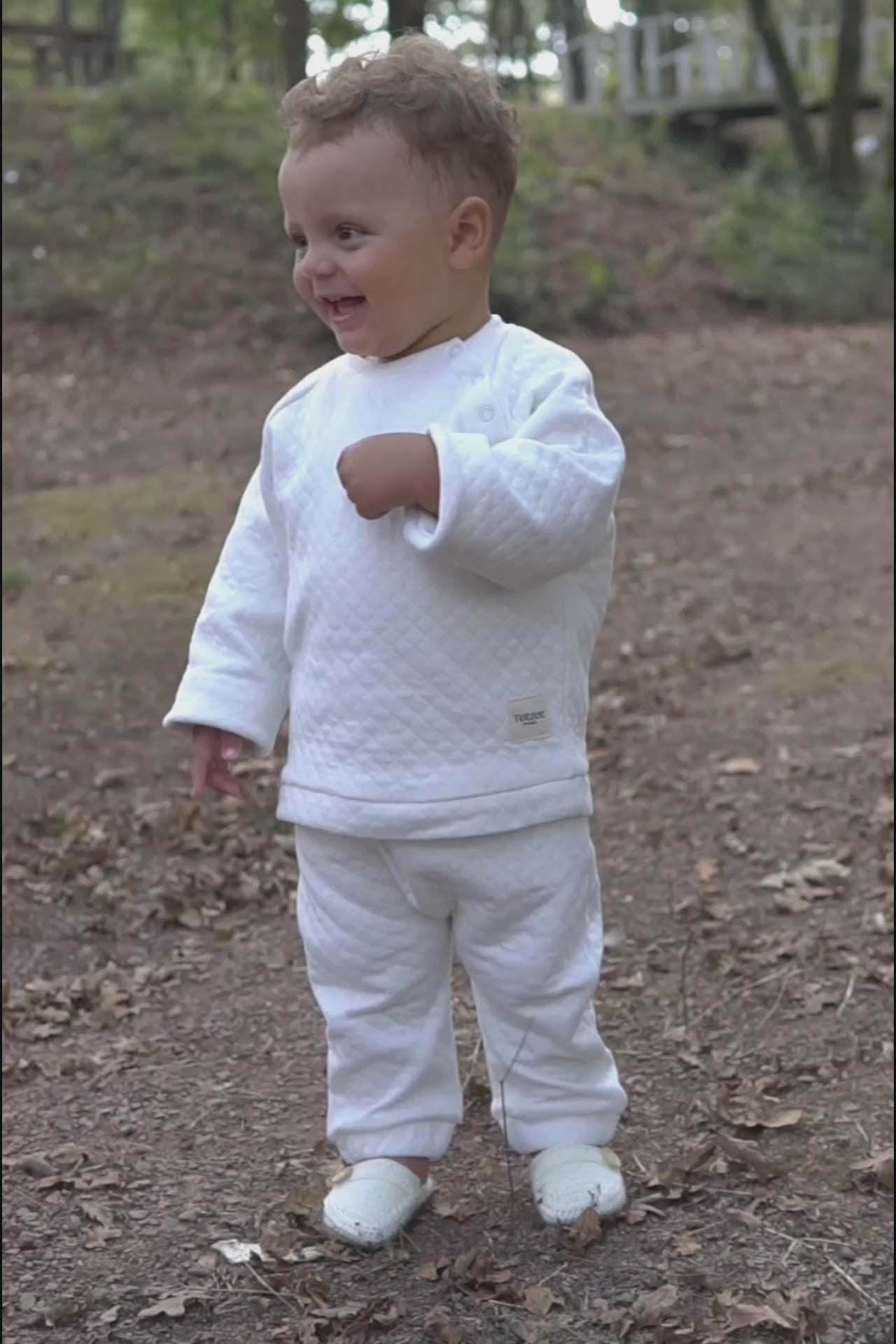 Çıtçıtlı Kapitone Sweatshirt Ekru