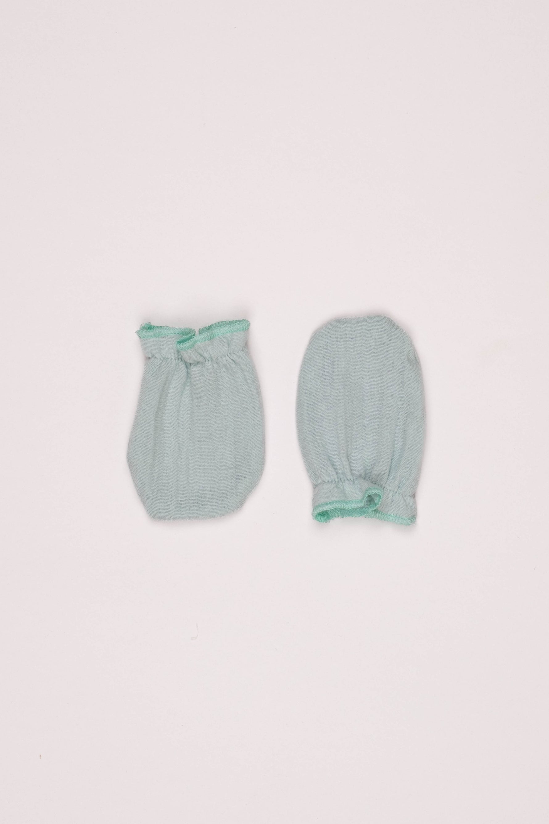 Totzee; Müslin Yenidoğan Eldiven Camgöbeği; Muslin Newborn Mittens Cyan