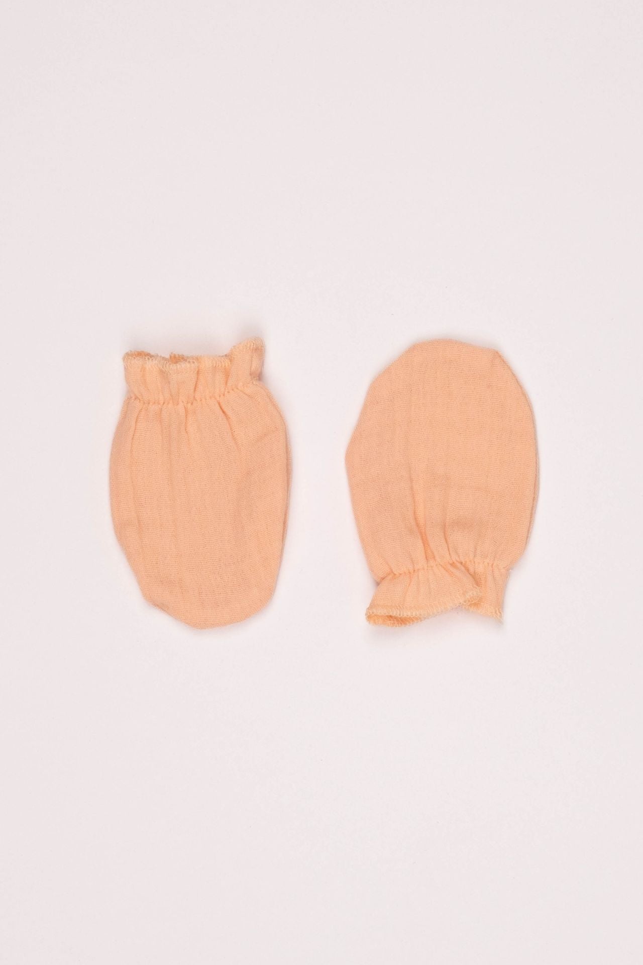 Totzee; Müslin Yenidoğan Eldiven Açık Somon; Muslin Newborn Mittens Soft Salmon