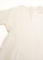 Totzee; Fitilli Belden Büzgülü Tulum Ekru; Ribbed Gathered Waist Baby Romper Ecru