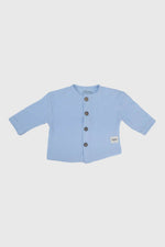 Totzee; Müslin Düğmeli Basic Üst Bebek Mavisi; Muslin Buttoned Basic Top Baby Blue