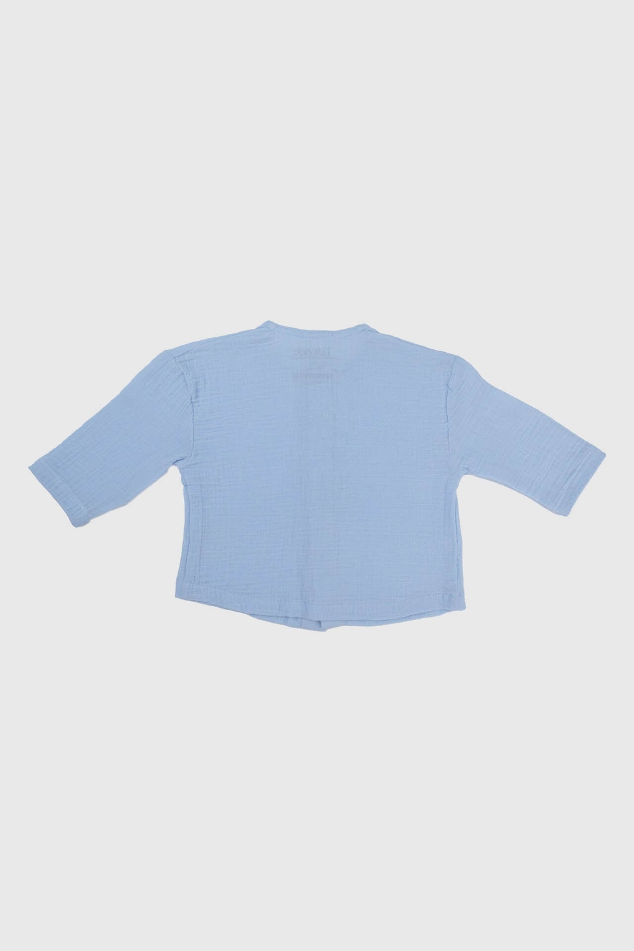 Totzee; Müslin Düğmeli Basic Üst Bebek Mavisi; Muslin Buttoned Basic Top Baby Blue